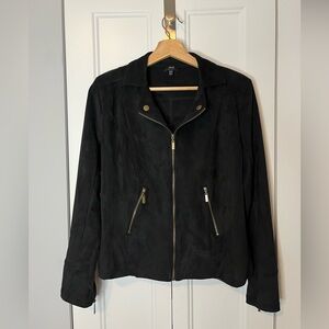 YEST faux suede black Moto Jacket